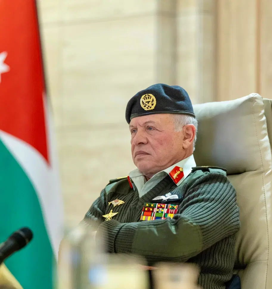 The King chairs a meeting of the National Security Council regarding the terrorist attack that targeted Karak